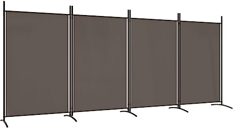vidaXL Paravent 4-TLG. Raumtrenner Raumteiler Trennwand Umkleide Sichtschutz Spanische Wand Wohnzimmer Schlafzimmer Anthrazit 346x180cm Stoff