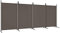 vidaXL Paravent 4-TLG. Raumtrenner Raumteiler Trennwand Umkleide Sichtschutz Spanische Wand Wohnzimmer Schlafzimmer Anthrazit 346x180cm Stoff