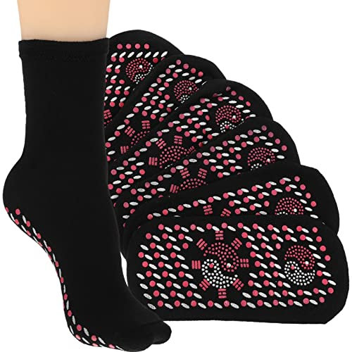 Milisten 4pairs Heated Socks for Adults Breathable Thermal Mid-Tube Socks with Massage Effect for Winter Activities Comfortable and Warmth for Men and Women