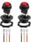 Gebildet Interrupteur à Bascule LED Rouge Etanche avec Coque Ronde 3Broches 12DC-20A/24VDC-10A pour Interrupteur à Bascule de Camion de Voiture Automobile Allumé/éteint-2Pack