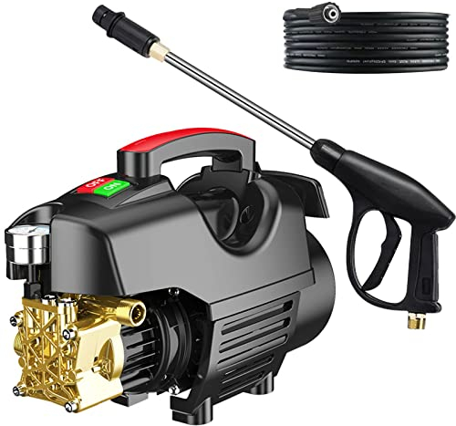 Idropulitrice Elettrica, Idropulitrice Professionale 180 Bar 6,5 l/min, Idropulitrici da 2200 W con Tubo di Ingresso Dell'acqua da 2 m, Tubo di Uscita e Accessori, Per Casa/Auto/Patio