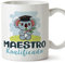MUGFFINS Tazas para MAESTRO hombre - En Español - Koalificado/koalificada - 11 oz / 330 ml - Regalo original y divertido