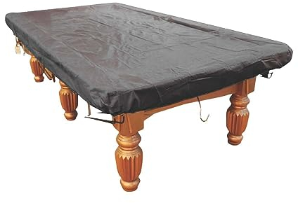 Sinsilvie Funda Billar, Negro Funda Mesa Billar, 8 or 9 Funda para Mesa de Billar,Pool Table Cover para Bola Ocho,para Snooker(Black 9 ft)