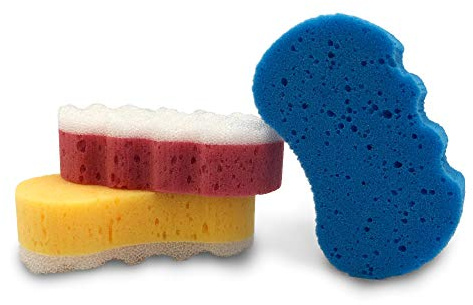 6 x Massageschwamm Duschschwamm Badeschwamm Peeling Schwamm Körperpeeling Handform