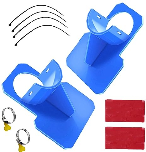 Changyeah 2 Piezas Soportes de manguera para piscinas, soportes desmontables para tubos, protección contra torceduras de plástico, accesorios para Piscina, protección contra torceduras (azul)