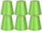 6 Stück Kleine Lampenschirme, Zum Aufstecken auf E14 Glühlampenschirme Zylinderförmiger Lampenschirm Ersatz für Tisch, Wand, Decken Kronleuchterlampen, 3,7 x 5,6 x 5,1 Zoll(Grün)