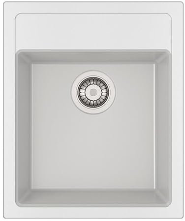 MEPAMSA - Fregadero Cubo 43.53 1/C Blanco Mueble DE 45CM