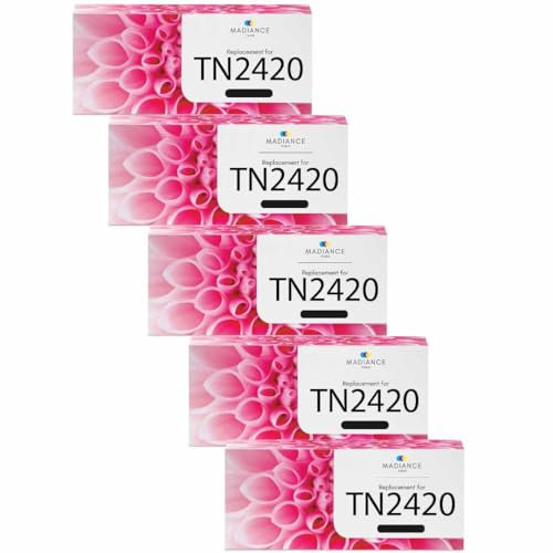 MADIANCE TN2420 Toner kompatibel mit Brother TN2420 Brother MFC L2710DW MFC-L2710DN MFC-L2750DW MFC-L2730DW HL-L2350DW HL-L2310D HL-L2730DW DCP-L2530DW DCP-L2510D DCP-L2550DN (Schwarz, Pack 5)