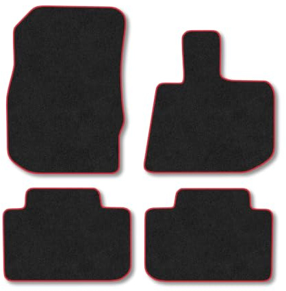 BMW X3 (2017-2024) Carpet Car Mats | Red Edge Trim Tailored Fit Floor Mats Full Coverage Protection Accessories Easy Clean Anti Slip Made in the UK