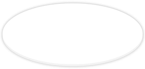 Plexiglas® Découpe de 3 à 50 cm – Disques ovales blancs, taille : 25 cm, paquet : 1 pièce