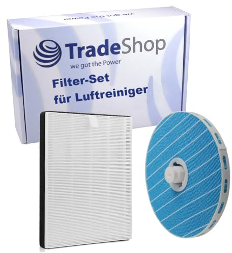 Trade-Shop 2in1 Luftreinigerfilter-Set (HEPA-Filter + Befeuchtungselement) kompatibel mit Philips HU5930/10, HU5931/11 ersetzt FY1114/10 FY5156/10