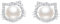 Kaguyo-Silberohrringe für Damen – 925 Sterlingsilber Zirkonia Niedliche Katzenohrstecker für Damen, Mädchen und Kinder – Geburtstagsgeschenk (pearl cat earrings)