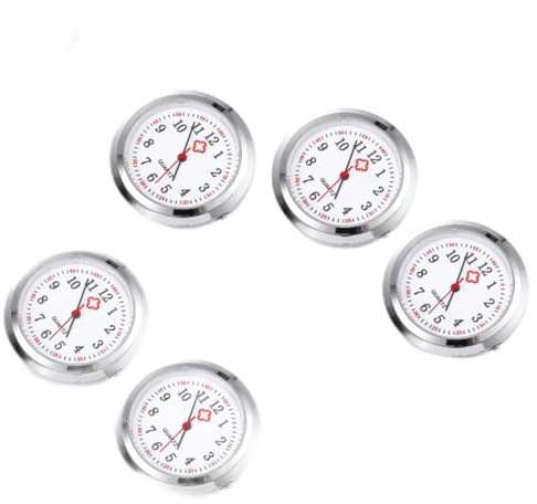 SAFIGLE Taschenuhr Zifferblatt Aus Glas Uhrteile Zum Ersetzen Für Krankenschwesteruhr Und Pflegekraftuhr DIY Accessoire Für Handgefertigte Taschenuhren 6 Stück