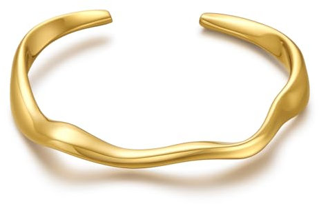 LILIE&WHITE Armreif Damen Goldfarben – Offenes und Elegantes Design, Stilvoller Schmuck für Alltag