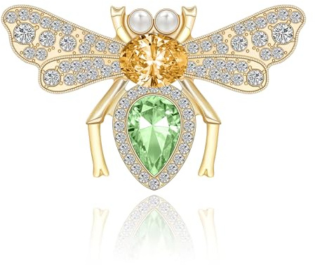 Yifnny Broche Abeilles, Broche abeille vintage Broche fantaisie en perles Broche en or Bijoux Broche Insecte Broche Accessoires pour robes Mignonne Broche châle pour femme
