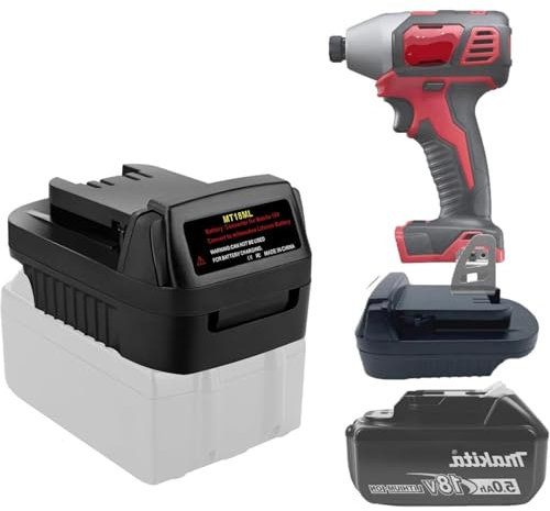 MT18MIL Akkuadapter für Makita auf Milwaukee Werkzeug, Adapter Konvertierung für Makita 18V Lithium-Akku auf Milwaukee M18 18V Elektrowerkzeuge