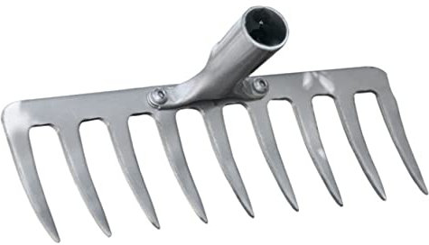 Supvox Robuster Gartenrechen Kopf Aus Metall Hochwertiger Und Langlebiger Ersatz Für Gartenwerkzeuge Zum Entfernen Von Unkraut Und Lockern des Bodens
