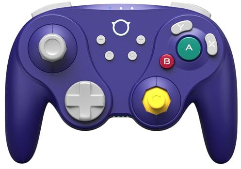 NYXI Mando inalámbrico Warrior Lite estilo GameCube para Switch/Switch 2/PC/iOS/Android, joystick/disparador de efecto Hall, interruptor micromecánico A/B/X/Y, botón Mppable, vibración, Turbo