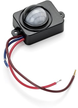 ORION LIGHTSTYLE Einbau-Bewegungsmelder 100W, LED 50W Motionsensor 230V Lichtsensor Außensensor 3-Draht 46x36mm, Schwarz