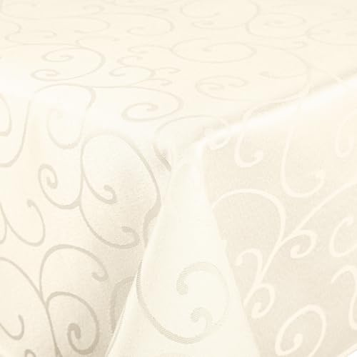 AMFUN Tischdecke Abwaschbar Rechteckig, Jacquard Tischwäsche, 80 x 80 cm Tischtuch, Tischdecke Abwaschbar Ornamente für Küche, Party, Schmutzabweisend, Pflegeleich