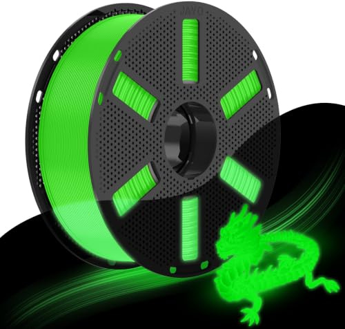 JAYO Glow in the Dark Filament PLA 1.75mm, Extrem hell Leuchtet Grün | PLA Leuchtet Filament 1.1 kg (100 g mehr als andere), ±0,02 mm Toleranz, für leuchtende Schilder & Deko