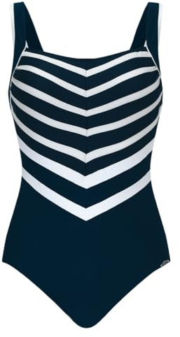 Sunflair Basic Badeanzug – Maritim inspiriertes Design, Klassisch & Modisch – Komfortables Material mit angenehmer Passform, Elegante Linienführung für Strand & Schwimmbad, Zeitlose Optik