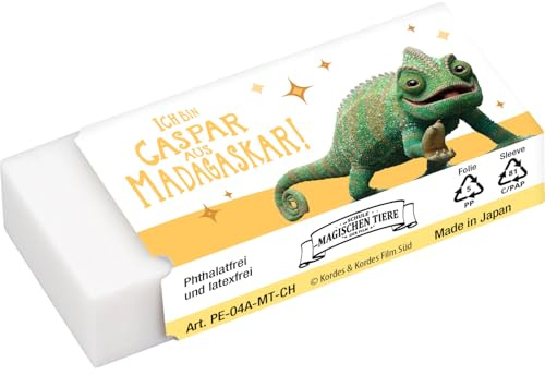 Tombow MONO Radierer Die Schule der magischen Tiere „Caspar“ das Chamäleon, sauberes Radieren, phthalat- und latexfrei [PE-04A-MT-CH]