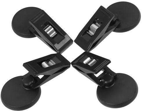 HAPINARY 4pcs Clips de Fixation pour Voiture en Abs Noir, Porte-documents Portable et Pratique, Pince à Colle pour Carte Haute Vitesse et Lunettes, Accessoires Auto Simples et Créatifs