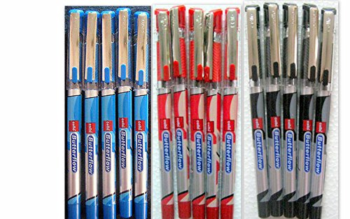 Cello Set von 15 Butterflow Blau, Rot und Schwarz Kugelschreiber Brand New Indien