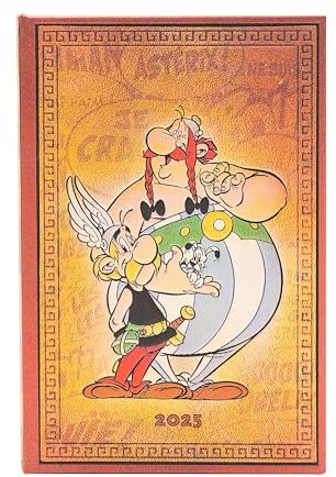 Paperblanks 12-Monatskalender 2025, Asterix & Obelix, Mini, Verso, Elastikband-Verschluss