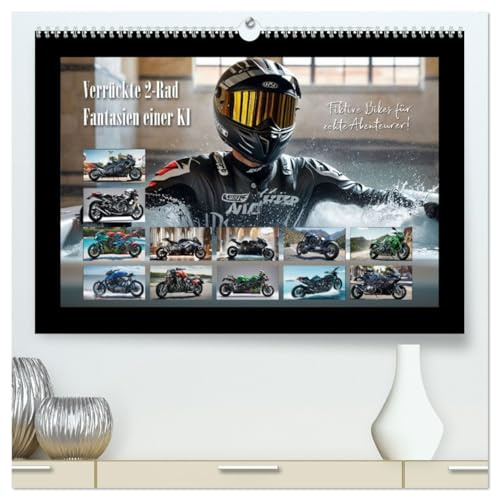 Verrückte 2-Rad Fantasien einer KI (hochwertiger Premium Wandkalender 2026 DIN A2 quer), Kunstdruck in Hochglanz: Entdecken Sie 2-Rad Fantasien einer ... Fantasie freien Lauf! (CALVENDO Mobilitaet)