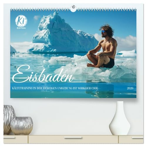 Eisbaden (hochwertiger Premium Wandkalender 2026 DIN A2 quer), Kunstdruck in Hochglanz: Cold Thermogenesis - mit Kälte das Immunsystem auf Trab bringen (CALVENDO Menschen)