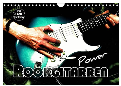 Rockgitarren Power (Wandkalender 2026 DIN A4 quer), CALVENDO Monatskalender: Beliebte E-Gitarren mit faszinierenden Effekten eindrucksvoll in Szene gesetzt (CALVENDO Kunst)