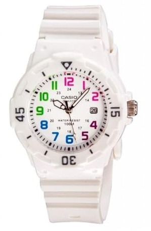 Casio Women's Quartz Analogue Resin Wrist Watch LRW-200H-7B, White, One Size, Height: Approximately