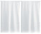 Linder 0323 /10/415 Paire de Vitrages Droits Etamine Blanc Passe Tringle 55 x 120 cm