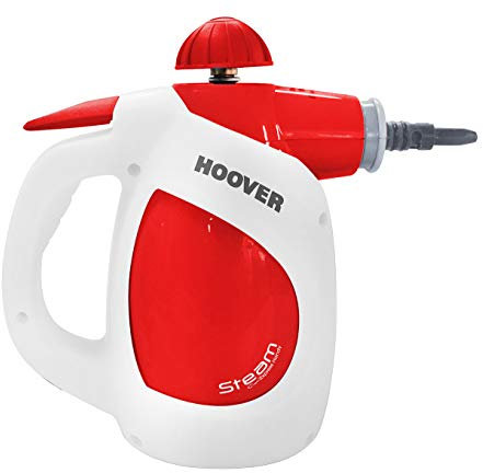 Hoover SteamJet Express Handheld Steam Cleaner, SSNH1000, Chemical-Free, Hygiene, Allergy, Best Germ Killer,Tools Included, Plastic, 1000 W, White/Red