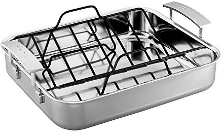 Demeyere Industry 5-Ply Stainless Steel 15.7 X 13.3-inch Roasting Pan