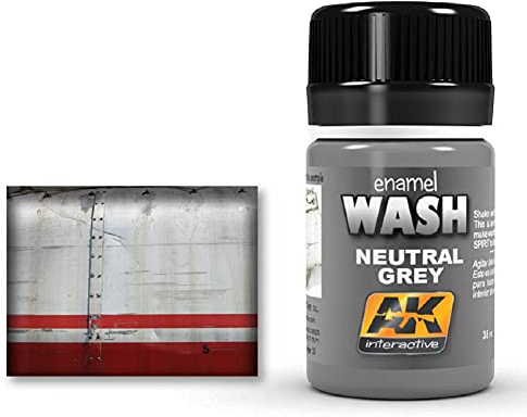 AK Weathering AK677 Neutral Grey for White/Black WASH (35ml)