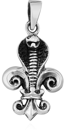 NKlaus Original Colgante de plata de ley 925 lirio-serpiente 7370