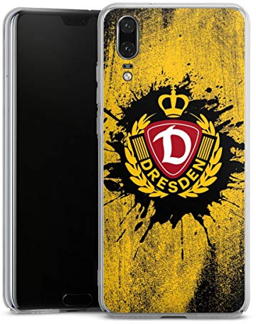 Hard Case kompatibel mit Huawei P20 Schutzhülle transparent Smartphone Handy Hülle SG Dynamo Dresden Fußball Offizielles Lizenzprodukt