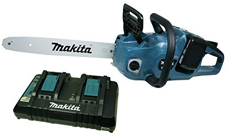Makita DUC 353 Akku Kettensäge mit Doppelladegerät + 2 x Akku 3 Ah