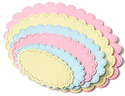 Stanzformen, oval, rund, gewellter Rahmen, Stanzform für Bastelarbeiten, Scrapbooking, Kartenherstellung, Album, Geschenkbox, Dekoration, Metall-Prägeschablone