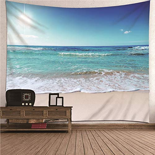 Daesar Wandteppich Fantasy Meer Strand, Wandbehang Schlafzimmer 350x256CM Polyester Tapisserie Lang Wandbehang Wandteppiche