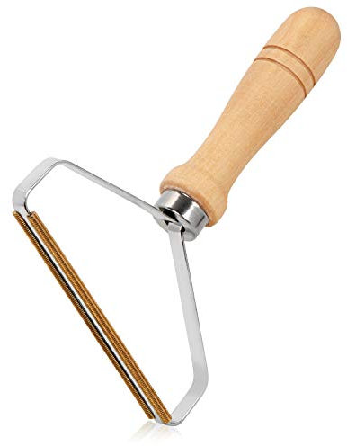GREENECHO® Tragbarer Fusselrasierer - Fusselentferner | Portable Fuzz Shaver Lint Hair Remover | Kaschmirkamm für Weitere Stoffe, Kleidung, Matratzen und Tierhaare zu entfernen (1 Stück, Holz)