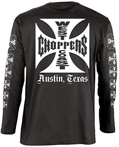 West Coast Choppers Men Long-Sleeve T-Shirt OG Classic, Color:Black, Size:M