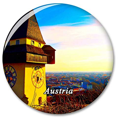 Österreich Graz Steiermark Glockenturm Kühlschrank Magnete Dekorative Magnet Flaschenöffner Tourist City Travel Souvenir Collection Geschenk Starker Kühlschrank Aufkleber