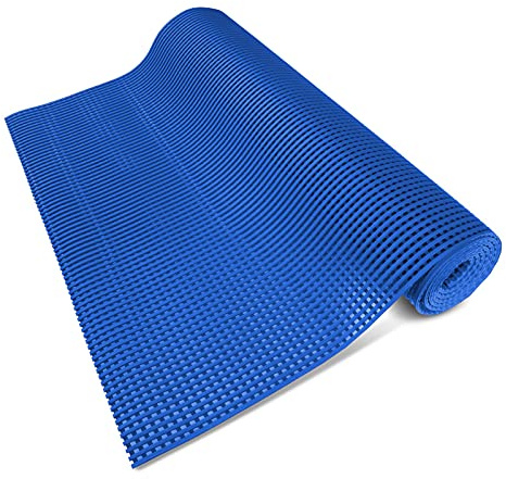 Floordirekt Tapis de protection pour piscine Poolmatte Untergrund Bodenschutzmatte Pool Unterlegmatte Outdoor Adria en PVC antidérapant pour zones humides et espaces de travail | (120 x 300 cm, Bleu)