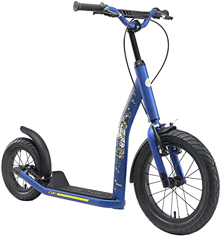 STAR SCOOTER Kinder Tret Roller ab 8 Jahre | City Kick Scooter Luftreifen Höhenverstellbar 16 Zoll New Gen | Blau