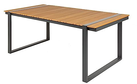 Riess Ambiente Moderner Outdoor Esstisch Tampa Lounge 180cm Holzoptik wetterfest Garten Tisch Gartentisch
