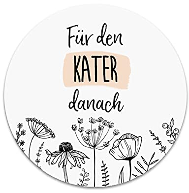 50 Sticker Für den Kater danach FLOWERS Hochzeit Gastgeschenk Aufkleber Hangover Kit